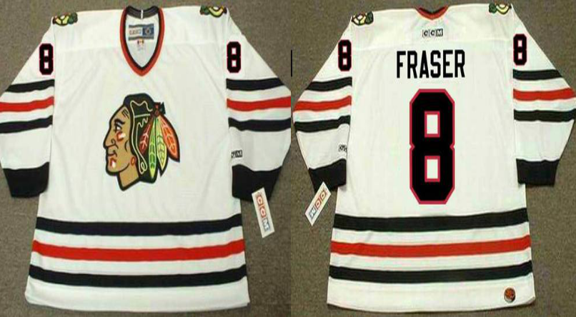2019 Men Chicago Blackhawks 8 Fraser white CCM NHL jerseys